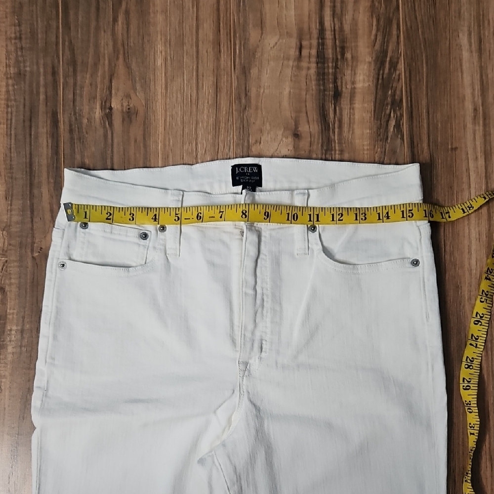 J Crew High Rise Skinny Cream Jeans Size 30 - Picture 4 of 11